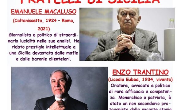 FRATELLI DI SICILIA: EMANUELE MACALUSO ED ENZO TRANTINO – Le vignette di Rocambole